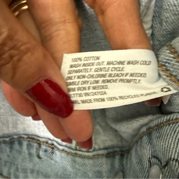 RB1 Wild fable distress denim graffiti jacket size small - Picture 8 of 10